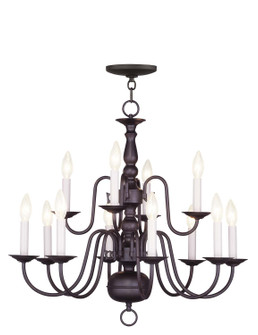 Williamsburgh 12 Light Chandelier in Bronze (107|5012-07)