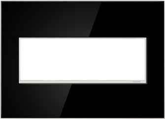 Adorne Gang Wall Plate in Black (246|AWM3GMB4)