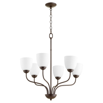 6041 Chandeliers Six Light Chandelier in Oiled Bronze (19|6041-6-86)