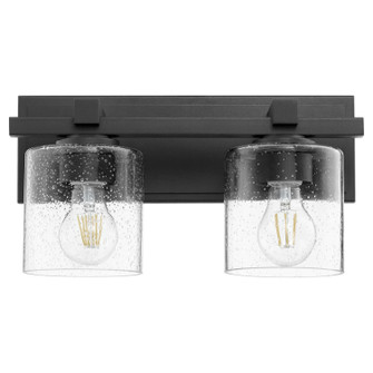 KAPLAN Two Light Wall Mount in Textured Black|Clear Seeded (19|5669-2-269)