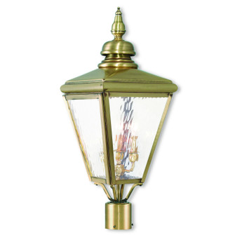 Cambridge Three Light Post-Top Lanterm in Antique Brass (107|20433-01)