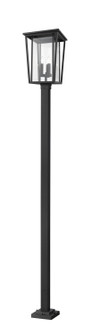 Seoul Three Light Outdoor Post Mounted Fixture in Black (224|571PHXLS-536P-BK)