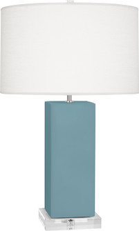 Harvey One Light Table Lamp in Matte Steel Blue Glazed Ceramic (165|MOB95)