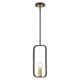 Bergamo One Light Pendant in Bronze w/ Antique Brasss (107|49741-07)