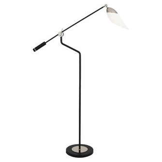 Ferdinand One Light Floor Lamp in Matte Black Painted w/ Polished Nickel (165|S1211)