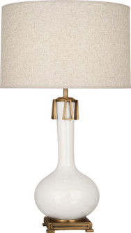 Athena One Light Table Lamp in Lily Glazed Ceramic w/Aged Brass (165|LY992)