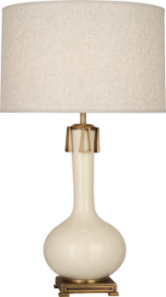 Athena One Light Table Lamp in Bone Glazed Ceramic w/Aged Brass (165|BN992) Athena One Light Table Lamp in Bone Glazed Ceramic w/Aged Brass (165|BN992)