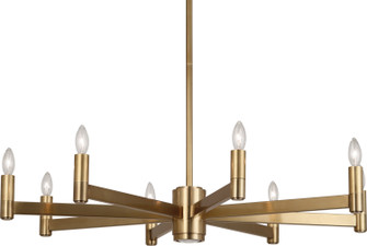 Delany Nine Light Chandelier in Antique Brass (165|4500)