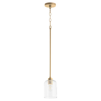 Tribute One Light Pendant in Aged Brass (19|3374-80)