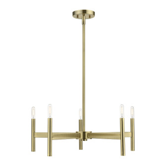 Copenhagen Five Light Chandelier in Antique Brass (107|51175-01)