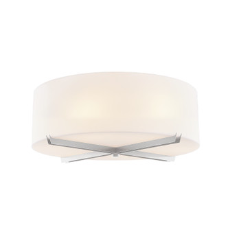 Acryluxe Three Light Flush-Mount in Brushed Nickel (102|ACR-9523-OPAL-NCKL)