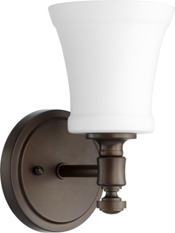 Rossington One Light Wall Mount in Oiled Bronze|Satin Opal (19|5422-1-186)