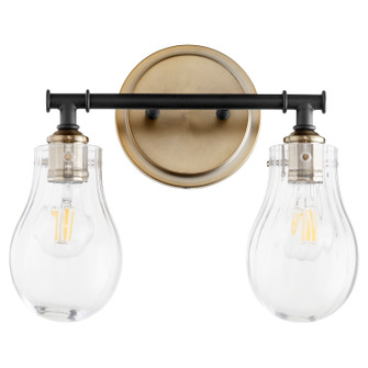 511 Lighting Series Two Light Vanity in Textured Black w/ Aged Brass (19|511-2-69)