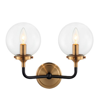 Particles Two Light Wall Sconce in Aged Gold Brass (423|W58202AGCL)