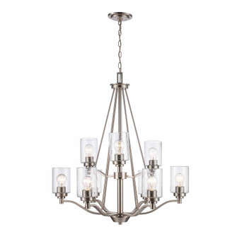 Mod Pod Nine Light Chandelier in Brushed Nickel (110|80529 BN)