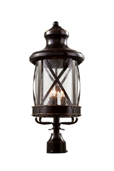 Chandler Three Light Postmount Lantern in Rubbed Oil Bronze (110|5123 ROB)