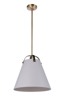 Blakely One Light Pendant in White & Aged Brass (90|471612)