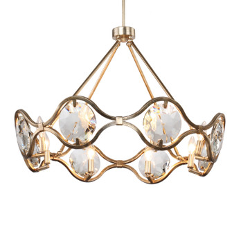 Quincy Eight Light Chandelier in Distressed Twilight (60|QUI-7628-DT)