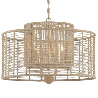 Jayna Four Light Chandelier in Burnished Silver (60|JAY-A5004-BS)