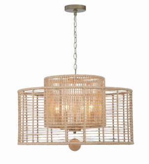 Jayna Four Light Chandelier in Burnished Silver (60|JAY-A5004-BS)