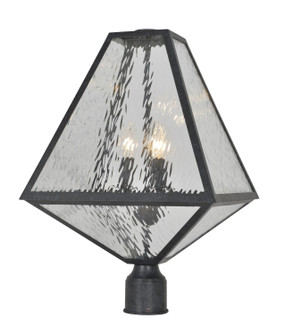 Glacier Three Light Outdoor Post Mount in Black Charcoal (60|GLA-9709-WT-BC)