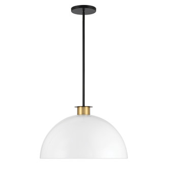 Gigi One Light Pendant in Black / Aged Brass (60|GIG-815-BK-AG)