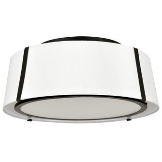 Fulton Three Light Semi Flush Mount in Black (60|FUL-905-BK)