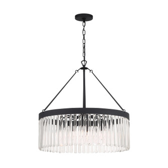 Emory Eight Light Chandelier in Black Forged (60|EMO-5406-BF)