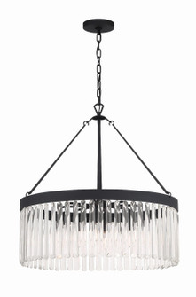 Emory Eight Light Chandelier in Black Forged (60|EMO-5406-BF)