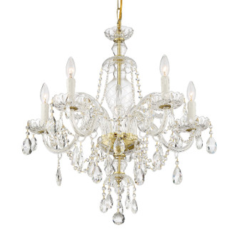 Candace Five Light Chandelier in Polished Brass (60|CAN-A1306-PB-CL-MWP)