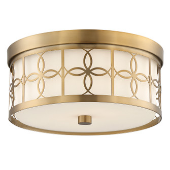 Anniversary Two Light Flush Mount in Vibrant Gold (60|ANN-2105-VG)