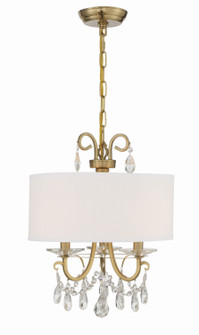 Othello Three Light Chandelier in Vibrant Gold (60|6623-VG-CL-SAQ)