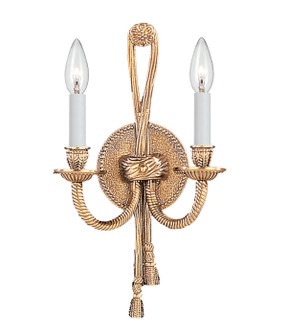 Cast Brass Wall Mount Two Light Wall Sconce in Olde Brass (60|650-OB)