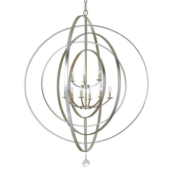 Luna Nine Light Chandelier in Antique Silver (60|587-SA)