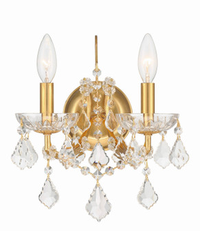 Filmore Two Light Wall Sconce in Antique Gold (60|4452-GA-CL-S)