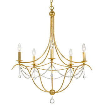 Metro Five Light Chandelier in Antique Gold (60|425-GA)