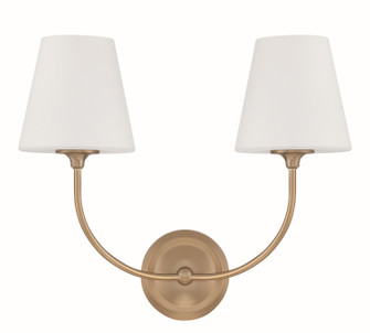 Sylvan Two Light Wall Sconce in Vibrant Gold (60|2442-OP-VG)