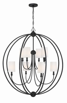 Sylvan Eight Light Chandelier in Black Forged (60|2246-BF)