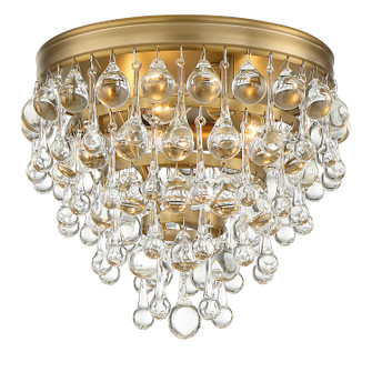 Calypso Three Light Flush Mount in Vibrant Gold (60|135-VG)