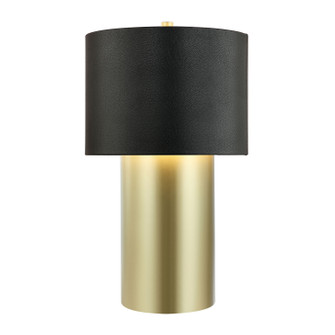 Secret Agent One Light Table Lamp in Painted Gold/Black Leather (137|368T01GOB)