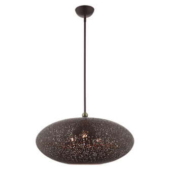 Charlton Three Light Pendant in Bronze w/ Antique Brasss (107|49186-07)