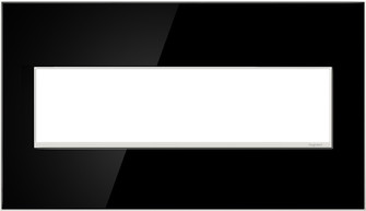Adorne Gang Wall Plate in Black (246|AWM4GBLS4)