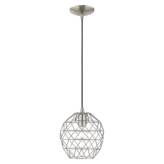 Geometrix One Light Mini Pendant in Brushed Nickel (107|41326-91)