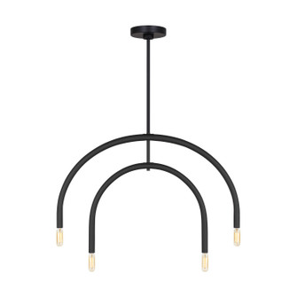 Hadden Four Light Chandelier in Midnight Black (454|DJC1104MBK)