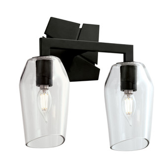 Gaia Two Light Wall Sconce in Acid Dipped Black (185|8162-MB-CL)