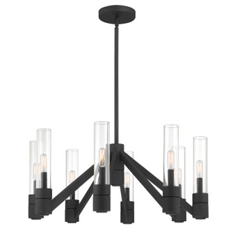 Rohe Eight Light Chandelier in Black Sand, Clear (185|6518-BS-CL)
