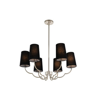 Sophia Six Light Chandelier in Polished Nickel (33|514372PN)