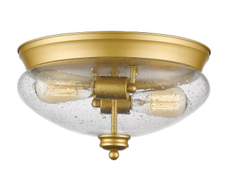 Amon Two Light Flush Mount in Satin Gold (224|722F2-SG)