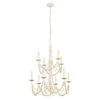 Brentwood Ten Light Chandelier in Country White (137|350C10CW)