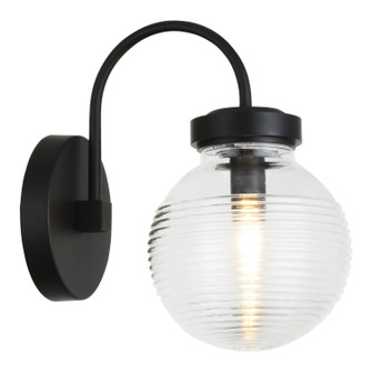 Ridge One Light Wall Sconce in Matte Black (423|W84001MBCL)